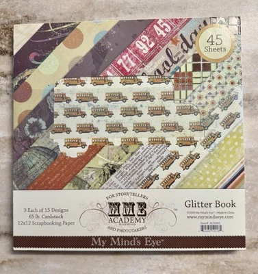 My Mind’s Eye *MME ACADEMY-JEN WILSON* 12x12 Paper Pad 48 SHEETS Glitter Book - Image 1 of 4