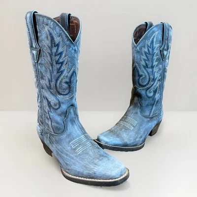 Durango Women’s Cowboy Boots Dream Catcher Blue Distressed Embroidered Size 9 - Image 1 of 4