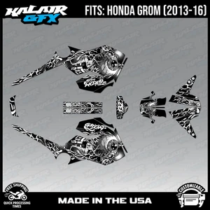 Graphics Kit for Honda Grom OG (2014-2016) MSX 125 Core Series - White - Picture 1 of 4