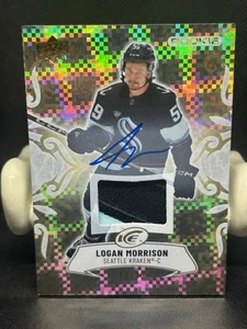 Logan Morrison rc 2025-26 Upper Deck ICE #/49 ROOKIE AUTO GOLD PATCH #120Kraken - Picture 1 of 6