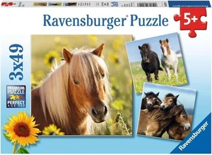 NEW Ravensburger 3x49 Pieces Jigsaw Puzzle 5+ Ages Love Horses - Picture 1 of 4