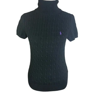 Maglione Vintage Ralph Lauren Sport Maglia Cavo Manica Corta Girocollo Grande SLIM - Foto 1 di 6