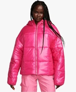 Nike Classic Puffer Shine Therma-FIT Parka Anorak Jacket Women Sz XL FB8769-615 - Picture 1 of 5