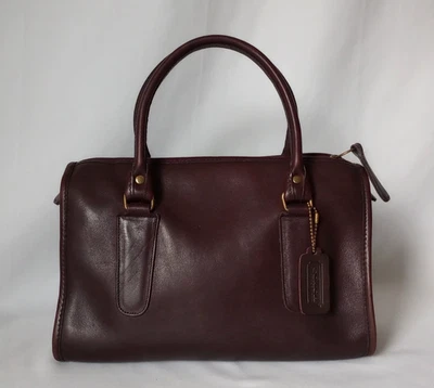 Bolso de mano Coach Madison vintage con asa superior borgoña/marrón 7821 hecho en Nueva York Foto 1 de 4