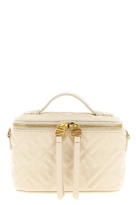 FENDI $1950 White Leather Mini Vanity Bag New & Authentic - Image 1 of 3