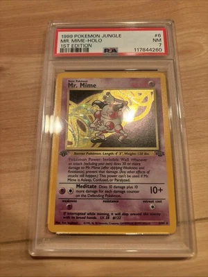 2000 P.M. Italian Jungle #6 Mr. Mime-Holo 1st Edition PSA 7 - Image 1 of 4