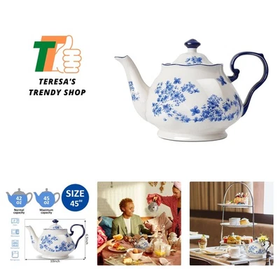 Tetera de cerámica floral estilo europeo Bone China - 45 oz, perfecta para juegos de té,... Foto 1 de 4