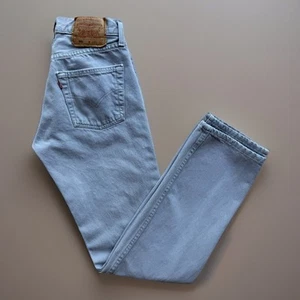 Vintage Levis 501 Jeans 26 Gray Made In USA 90s Straight Leg Denim Workwear - Picture 1 of 10
