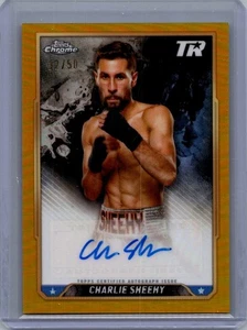 2024 Topps Chrome Boxing Charlie Sheehy Gold Rifrattore Auto 32/50 SSP - Foto 1 di 2