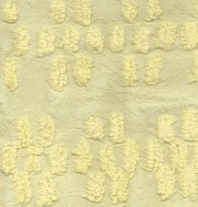 CUTE Yellow Flower Dot Chenille Fabric 100% Cotton 11" x 19" NEW!!! - Picture 1 of 1