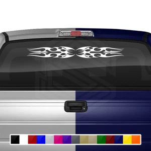 Design #163 TRIBAL FLAME Windshield Decal Window Sticker Vinyl Banner Decoration - Foto 1 di 8