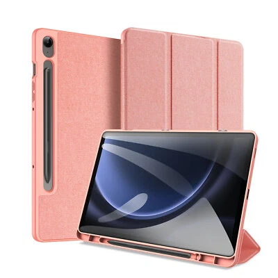 For Samsung Galaxy Tab S10 Ultra S9 FE Plus Smart Case Leather Shell Auto Sleep - Image 1 of 4