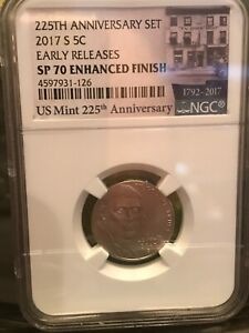 2017 S Jefferson Nickel, NGC SP 70 Enhanced Finish, EARLY RELEASES NEAT PROCESS