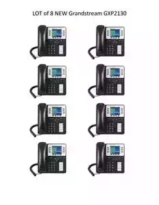 SET mit 8 neuen Grandstream GXP2130v2 Telefon mit Farbdisplay - VoIP - KOSTENLOSER VERSAND - Bild 1 von 4