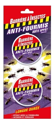Anti-Fourmis Boîtes Appât – Barrière à Insectes (Lot de 2 x 2 g) - Photo 1/2
