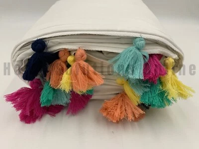 Panel de cortina Pottery Barn Teen borla apagón arco iris multi 52" x 108" #A1307 Foto 1 de 4