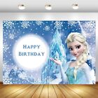 Frozen Elsa Backdrop Snow Queen Princess Girls Birthday Party Photo Background