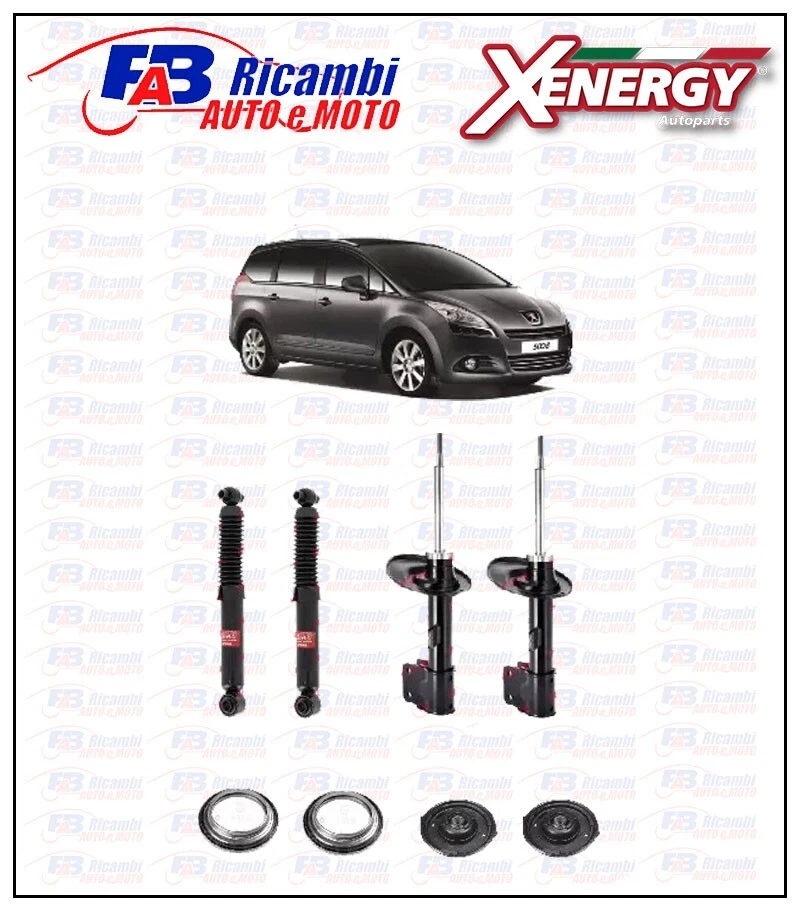 KIT 4 AMMORTIZZATORI + SUPPORTI COMPLETI  X-ENERGY CITROEN C4 II PEUGEOT 5008 I - Immagine 1 di 1