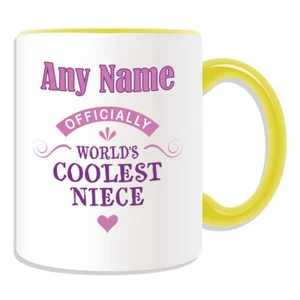 Personalisiertes Geschenk coole Nichte Tasse Geburtstag Weihnachten Name Text Ihn Ihr Kind - Bild 1 von 18