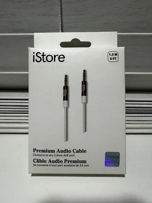 Cable de audio premium iStore ACC100009CAI-ST aluminio 1,5 m 3,5 mm 5 pies AUX Foto 1 de 2