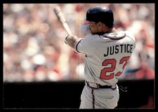 1995 Post Collector Series David Justice #10 Atlanta Braves 3.5 x 5 Size!