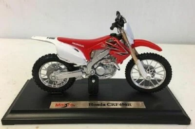 MAISTO 1:18 Honda CRF 450 Toy Model Motocross Motorbike Dirt Bike Scrambler Red - Image 1 of 4