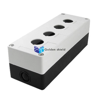 BX4-22 Blanco Negro Plástico 4 Agujeros Botón Interruptor Caja de Control✦Kd Foto 1 de 2