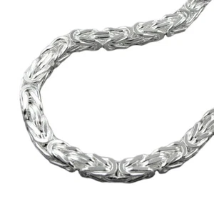 8mm Kette Königskette vierkant glänzend 925 Silber Halsschmuck Herren 80cm - Picture 1 of 1