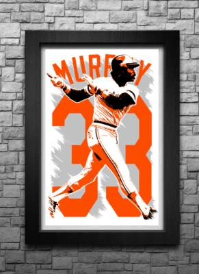 EDDIE MURRAY art print/poster BALTIMORE ORIOLES FREE S&H! JERSEY B2G2 - Image 1 of 4