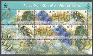 FT103 2012 PITCAIRN ISLANDS WWF FLUTED GIANT CLAM MICHEL 25 EURO #865-8 1KB MNH - Picture 1 of 1