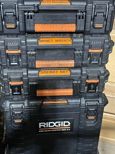 Ridgid Pro Gear Tool Box Labels for Gen 1 or Gen 2 tool boxes - Picture 1 of 6