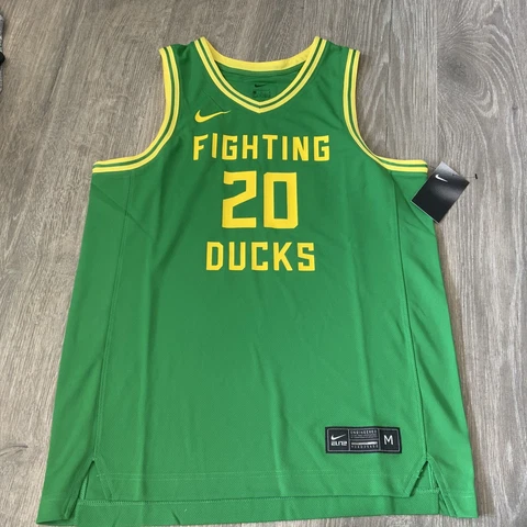 Nike Oregon Ducks #20 Ionescu Jersey Unisex Size: Medium NWT Green/Yellow Cover