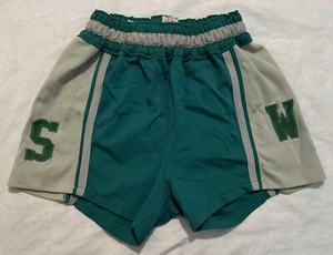 Vintage 70s Speedline Basketball Shorts Boys M White Station Spartans Memphis - Picture 1 of 6