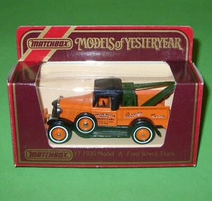Matchbox Yesteryears / Y7 1930 Model A Ford Wreck Truck 'Barlow' in Type J Box - Picture 1 of 12