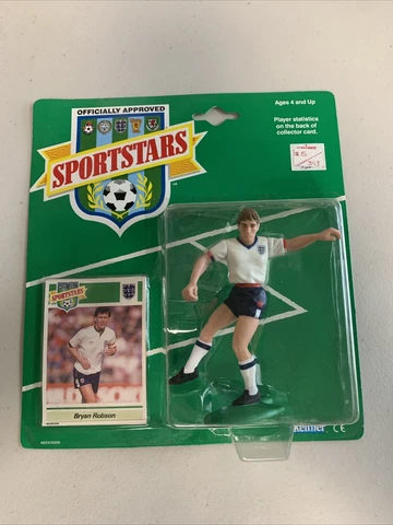 Bryan Robson England 1989 Sportstars Action Figure Kenner NIB Box 39 Cover