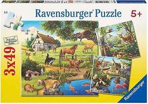 Ravensburger - 09265 - Puzzle Classique - Animaux Sauvages du Zoo / Domestiques 