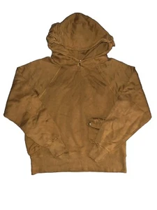 Neu mit Etikett MNML übergroßer brauner Hoodie für Herren "Vintage Cargo Pocket Hoodie" Größe S - Bild 1 von 5