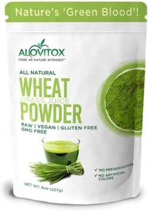 Alovitox Organic Wheat Grass Juice Powder Vegan Super Food Gluten Free 8 oz - Picture 1 of 5