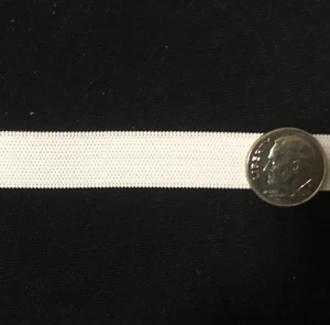 Waistband Elastic Flat Elastic Knitted 1/2" White 10 yds #ME20 - Picture 1 of 1