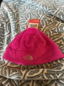 New North Face Denali Luminous Pink Youth Medium Thermal Beanie Winter Ski Hat - Picture 1 of 10