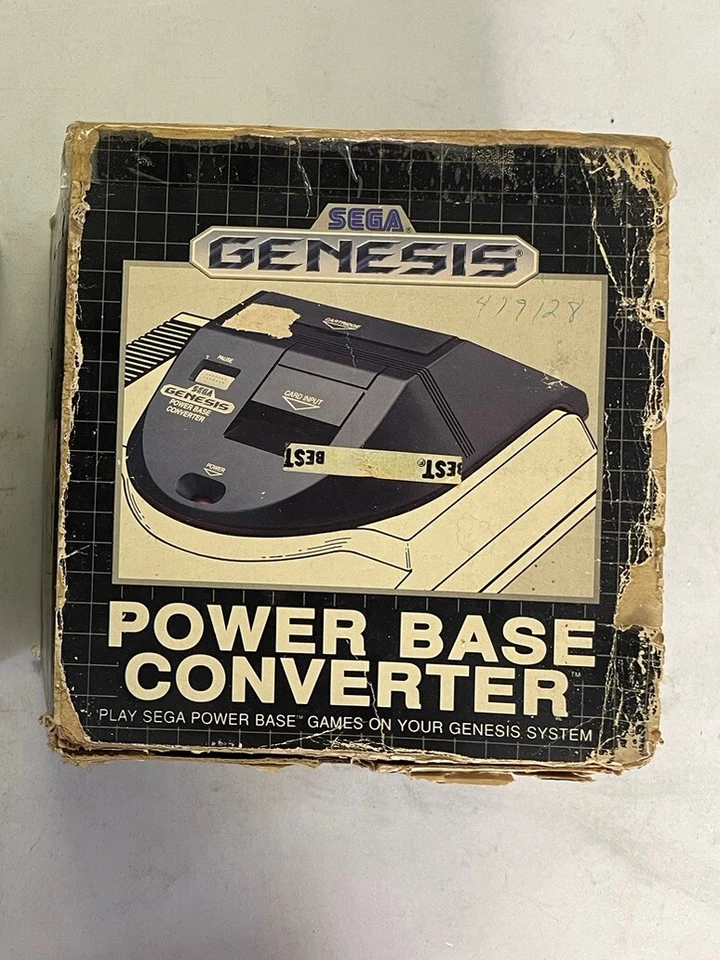 SEGA Genesis Power Base Converter w/ Box Plays Master System Games Tested RARE!! - Image 1 of 1