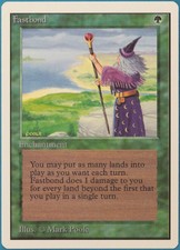 Fastbond Unlimited NM Green Rare MAGIC THE GATHERING CARD (ID# 240839) ABUGames
