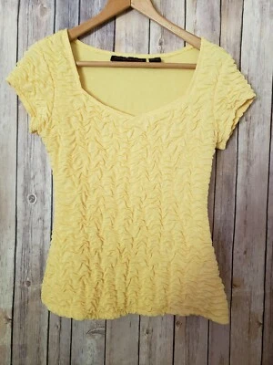 Женская футболка Hayley Matthews размер Small цвет Rouched Yellow Top - Изображение 1 из 4