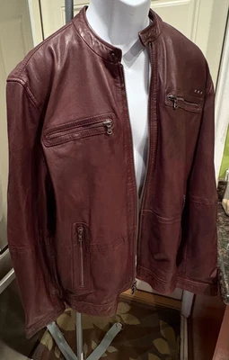 John Varvatos Sheepskin Jacket-Burgundy-XL NWT - Image 1 of 4
