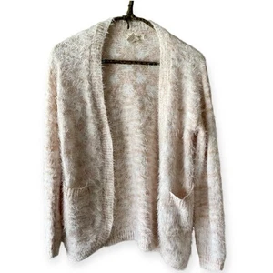 Michelle & Maddie Eyelash Cardigan Cream Pink Girls Size 10/12 - Picture 1 of 7