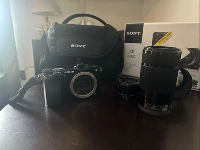Sony A6000 24.3 MP Mirrorless Digital SLR Camera - Black low shutter count 5K - Image 1 of 4