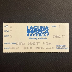 1997 Laguna seca Raceway Ticket Stub (BINLSR) - Picture 1 of 2