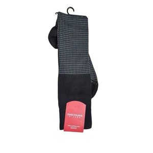 Neu mit Etikett Marcoliani Lisle Hahnentrittsocken aus Pimabaumwolle für Herren US 8-11 schwarz grau - Bild 1 von 3