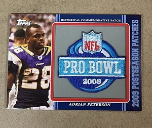 Parches de postemporada Topps 2009/parche conmemorativo #PPR39 ADRIAN PETERSON - Imagen 1 de 2