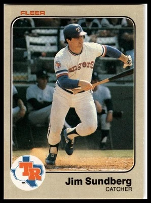 1983 Fleer #580 Jim Sundberg - Image 1 of 2
